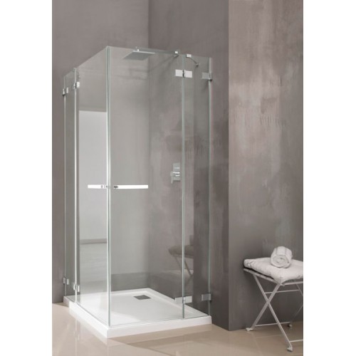 Radaway Euphoria KDD szögletes zuhanykabin 100x100 króm keret, átlátszó üveg