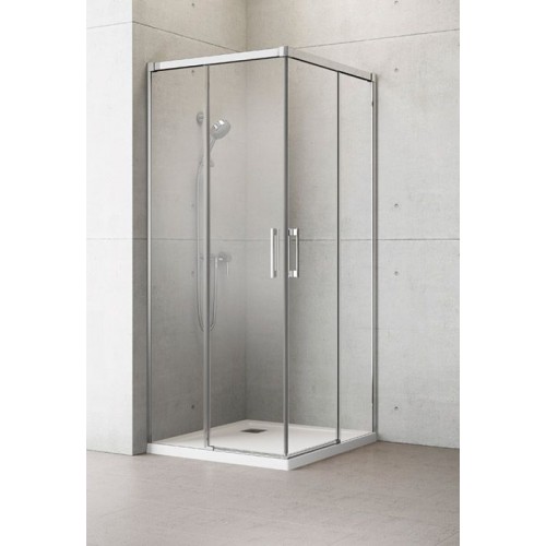 Radaway Idea KDD szögletes zuhanykabin 90x90 króm keret, átlátszó üveg