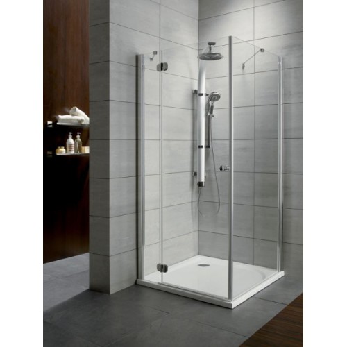 Radaway Torrenta KDJ szögletes zuhanykabin 90x90 króm keret, grafit üveg
