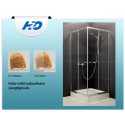 H2O Projecta szögletes zuhanykabin 90x90 króm keret, átlátszó üveg