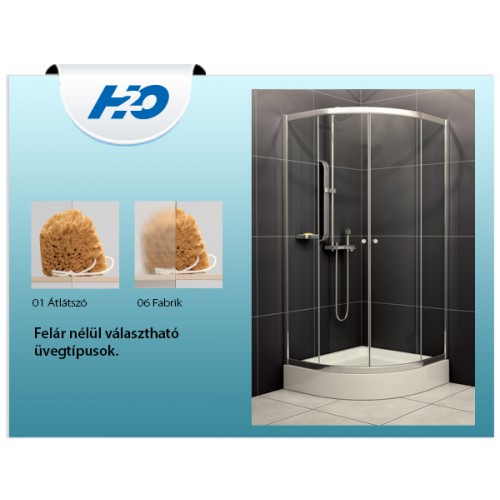 H2O Projecta íves zuhanykabin 