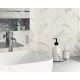 Paradyz Morning Bianco Heksagon Struktura Polysk 17,1x19,8 csempe