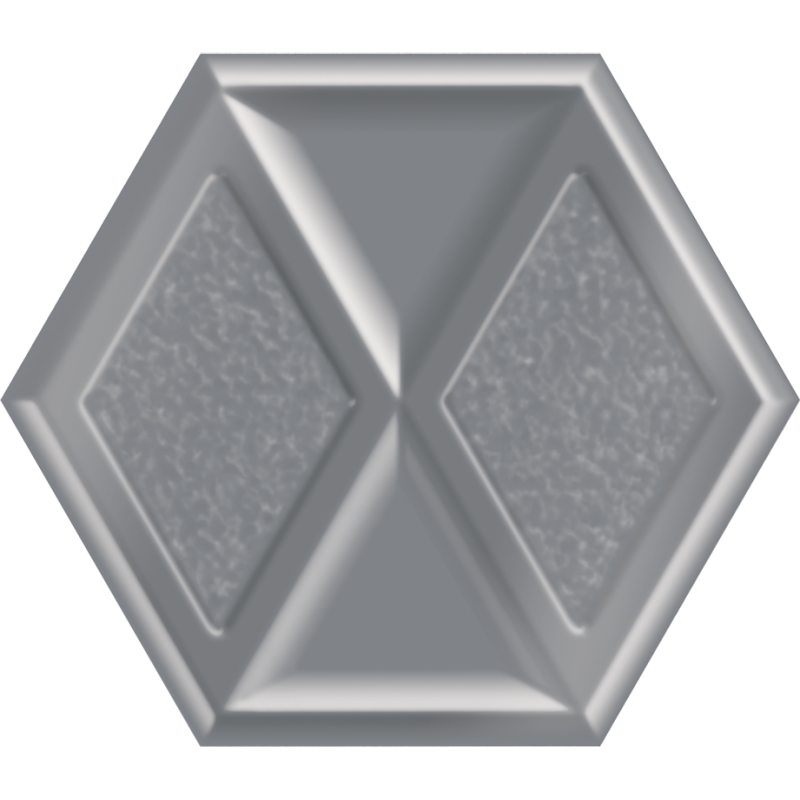 Paradyz Morning Silver Heksagon Struktura Polysk 17,1x19,8 dekor
