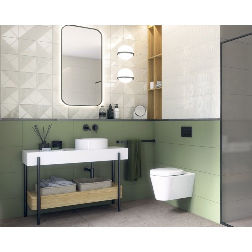 Paradyz Feelings Bianco Struktura Polysk 19,8x19,8 csempe