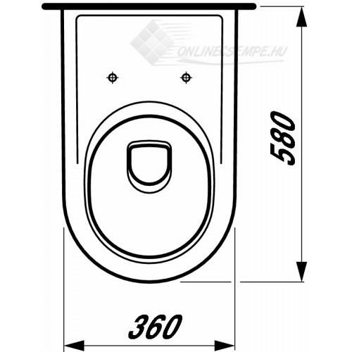 Laufen Pro álló WC mély öblítés, variáható kifolyás