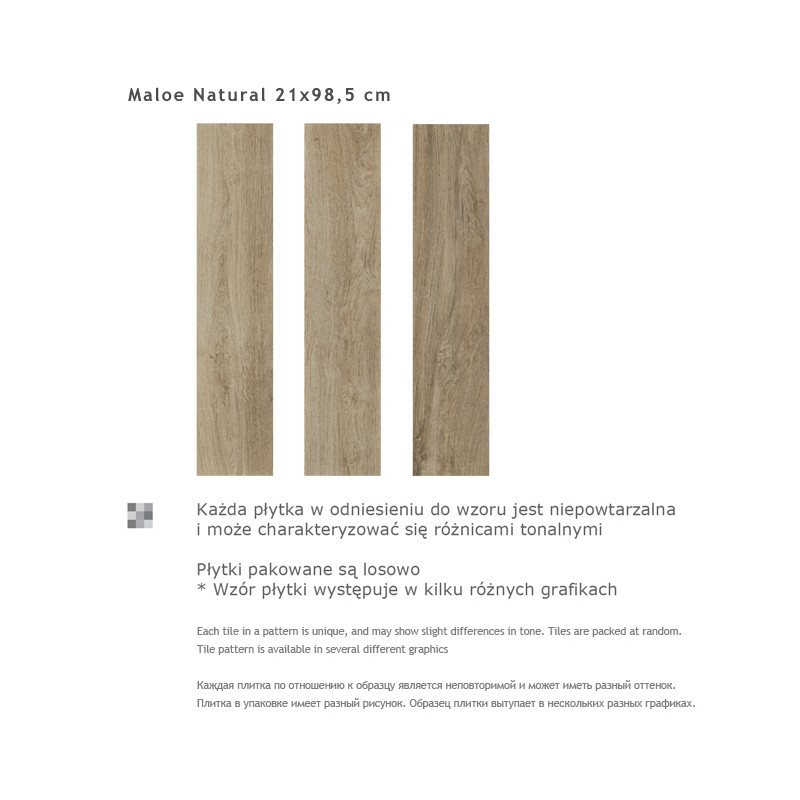 Paradyz Ceramika Maloe Natural 21,5x98,5 gres padlólap