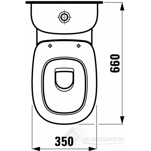Laufen Mimo monoblokk WC, mély öblítés, variálható kifolyás