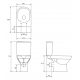 Cersanit City monoblokk WC mély öblítés, hátsó kifolyás