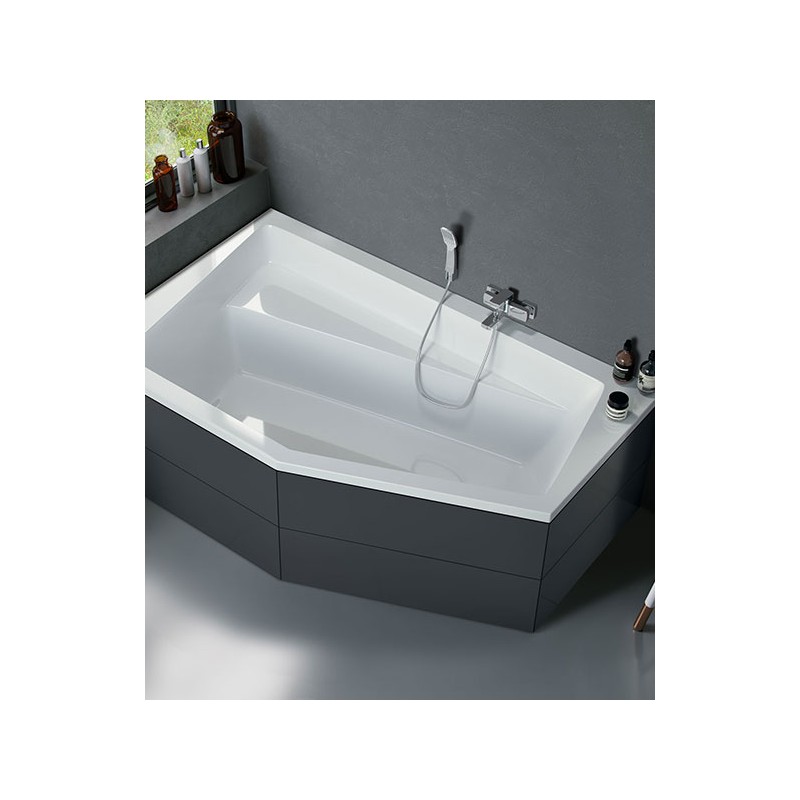 Niagara Wellness Vesper 160x100 akril aszimmetrikus kád, jobbos