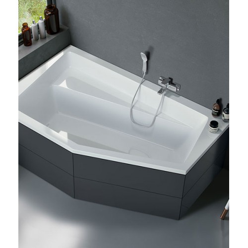 Niagara Wellness Vesper 160x100 akril aszimmetrikus kád, jobbos