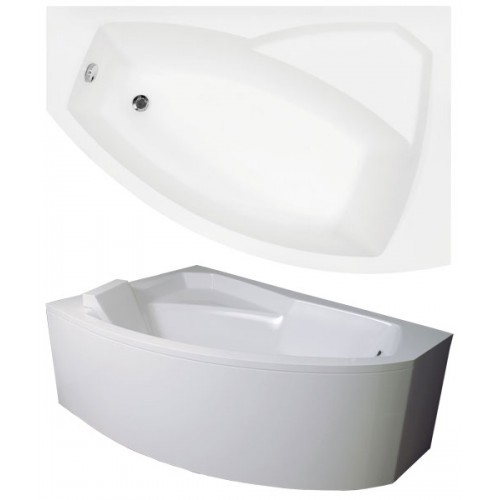 Besco Rima 170x110 akril aszimmetrikus kád, jobbos