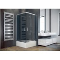 Besco Modern 165 szögletes zuhanykabin 90x90 króm keret, grafit üveg