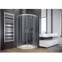 Besco Modern 185 íves zuhanykabin 90x90 króm keret, frost üveg