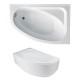 Besco Cornea 150x100 akril aszimmetrikus kád, jobbos