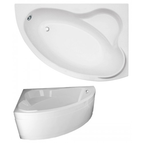 Besco Ada 140x90 akril aszimmetrikus kád, balos