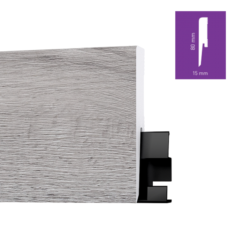 ONE80 Argos Oak 8 cm magas vízálló szegőléc