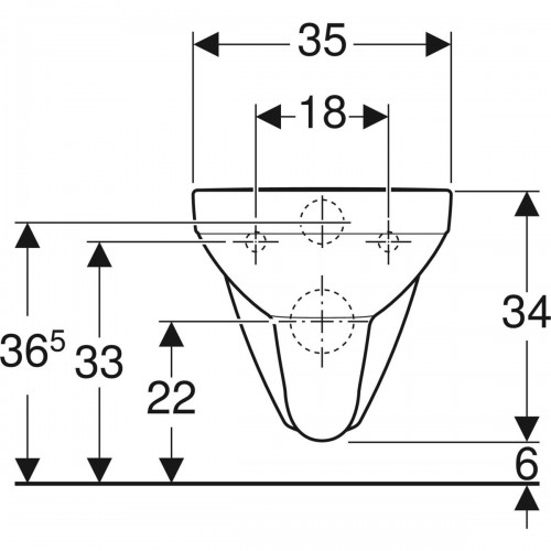 Geberit Selnova Square 501.458.01.7 Rimfree, perem nélküli fali WC