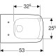Geberit Selnova Square 501.458.01.7 Rimfree, perem nélküli fali WC