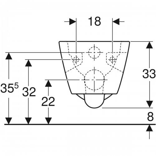 Geberit Selnova Square 501.546.01.1 Rimfree, perem nélküli fali WC