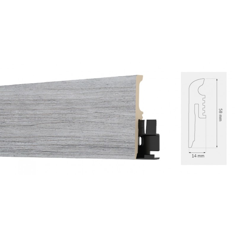 Arbiton TORE60 Camden Oak 6 cm magas vízálló szegőléc