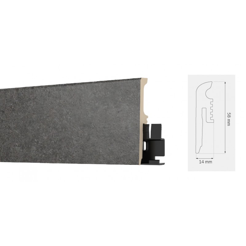 Arbiton TORE60 Broadway Concrete 6 cm magas vízálló szegőléc