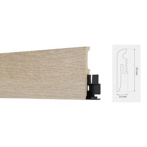 Arbiton TORE60 Wiliamsburg Oak 6 cm magas vízálló szegőléc