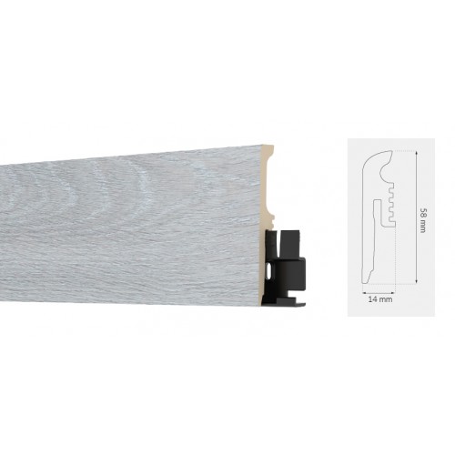 Arbiton TORE60 Bologna Oak 6 cm magas vízálló szegőléc