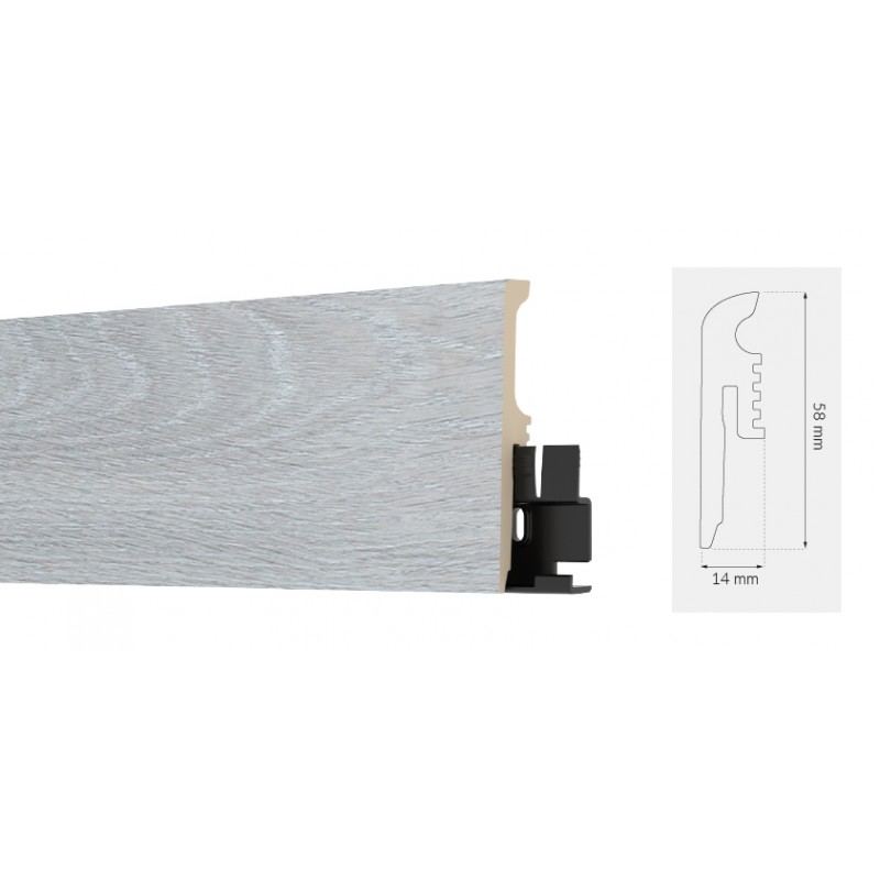 Arbiton TORE60 Bologna Oak 6 cm magas vízálló szegőléc