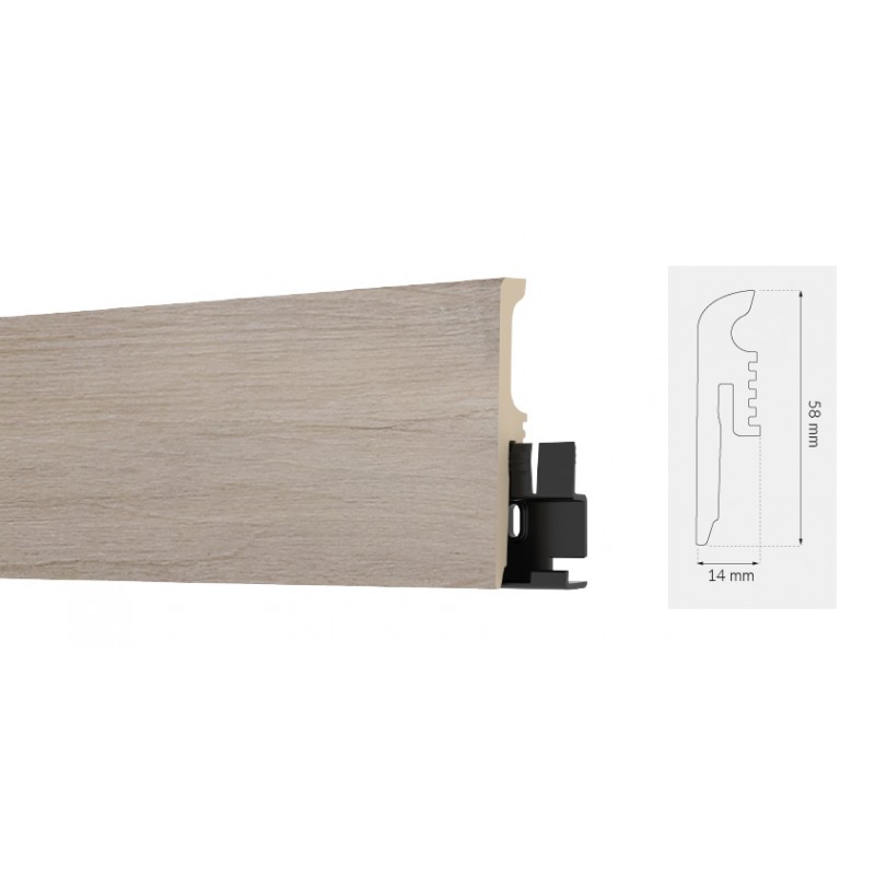 Arbiton TORE60 Georgia Oak 6 cm magas vízálló szegőléc