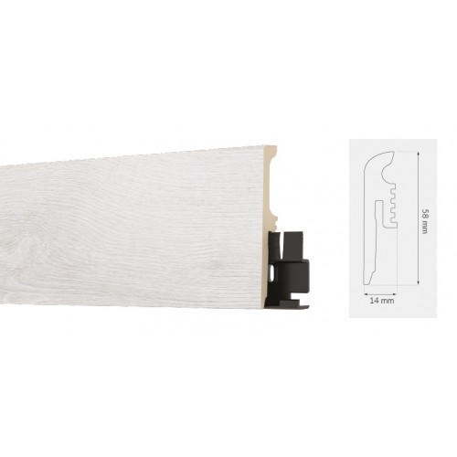 Arbiton TORE60 Dakota Oak 6 cm magas vízálló szegőléc