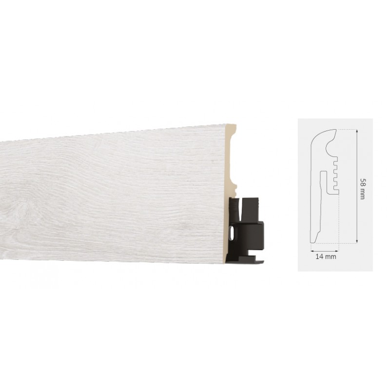 Arbiton TORE60 Dakota Oak 6 cm magas vízálló szegőléc