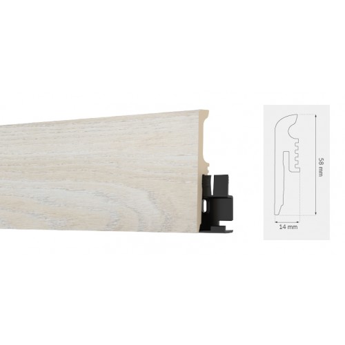 Arbiton TORE60 Pasadena Oak 6 cm magas vízálló szegőléc