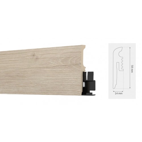 Arbiton TORE60 Portland Oak 6 cm magas vízálló szegőléc