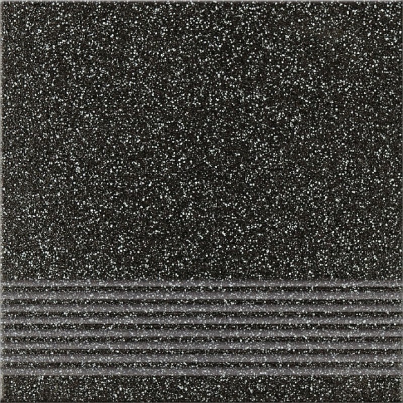 Opoczno Milton OP069-006-1 Graphite Steptread 29,7x29,7 lépcsőlap