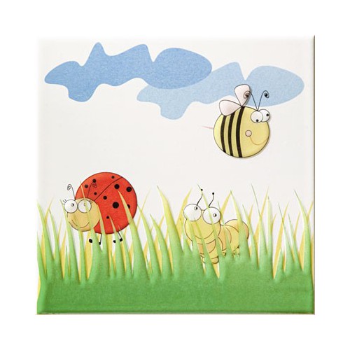Tubadzin Pastel Robaczki 1 20x20 dekor csempe