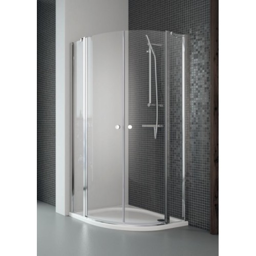 Radaway EOS II PDD íves zuhanykabin 100x100, króm keret, átlátszó üveg