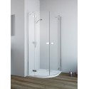Radaway Fuenta New PDD íves zuhanykabin 90x90, króm keret, átlátszó üveg