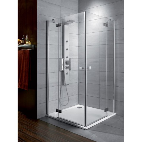 Radaway Almatea KDD szögletes zuhanykabin 90x90, króm keret, átlátszó üveg