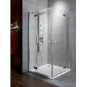 Radaway Almatea KDD szögletes zuhanykabin 90x90, króm keret, grafit üveg