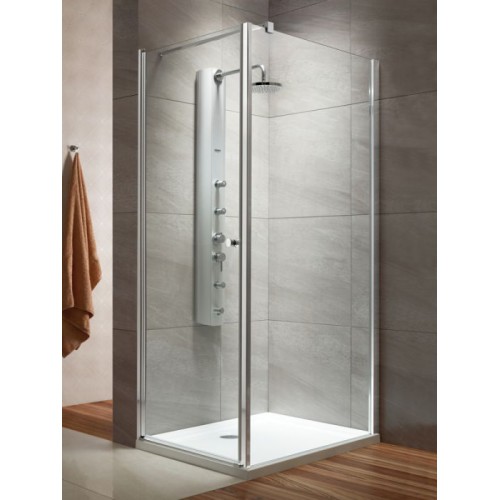Radaway EOS KDJ szögletes zuhanykabin 90x90 króm keret, intimo üveg