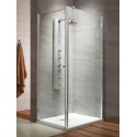 Radaway EOS KDJ szögletes zuhanykabin 90x90 króm keret, intimo üveg
