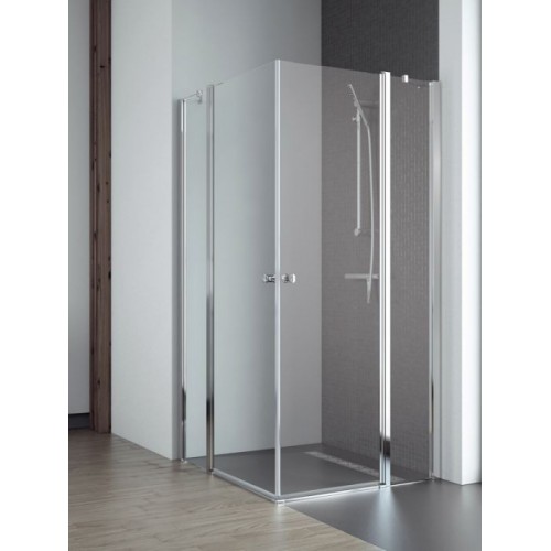 Radaway EOS II KDD szögletes zuhanykabin 90x90 króm keret, átlátszó üveg