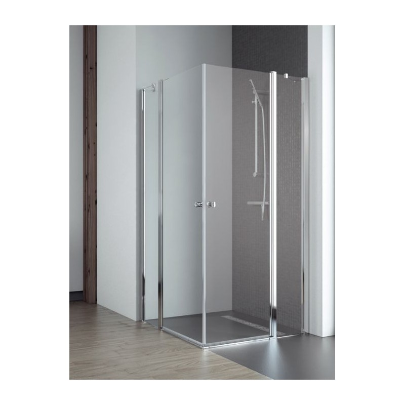 Radaway EOS II KDD szögletes zuhanykabin 90x90 króm keret, átlátszó üveg