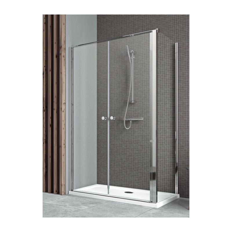 Radaway EOS II DWD+S szögletes zuhanykabin 90x90 króm keret, átlátszó üveg